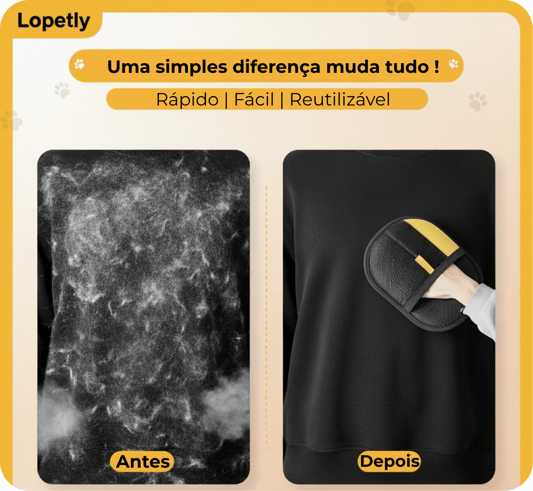 Luva Removedora de pelos Pro Eletrostática